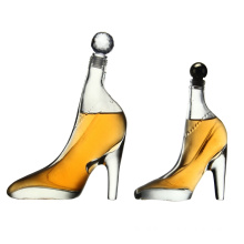 High heels shoes glass bottle
